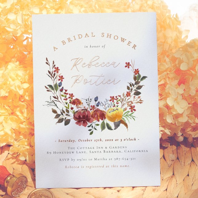 Shiny Wildflower Boho Floral Fall Bridal Shower (Creator Uploaded)
