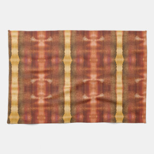 Shiny Wood Grain Watercolor Art Tea Towel