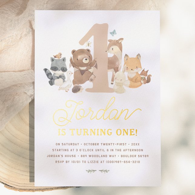 Shiny Woodland Animals First Birthday Party (Creator Uploaded)