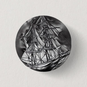 Ship 3 Cm Round Badge