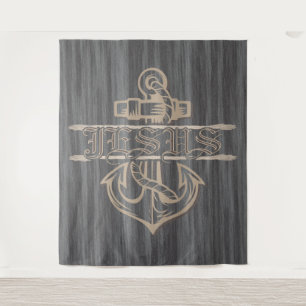 Ship Anchor and Rope is Proclaiming Jesus Tapestry