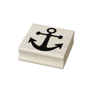 ship anchor art stamp