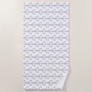 Ship Anchor Beach Towel