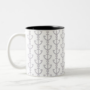 Ship Anchor Two-Tone Coffee Mug