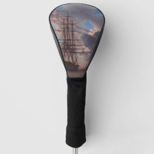 Ship and a Frigate at Anchor Golf Head Cover