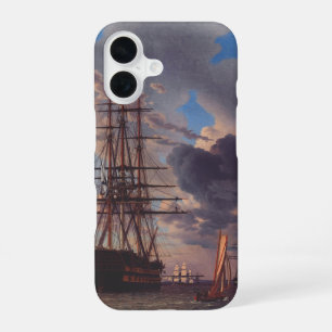 Ship and a Frigate at Anchor iPhone 16 Case
