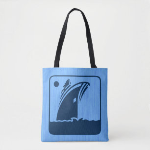 Ship and Compass N Graphic Tote Bag