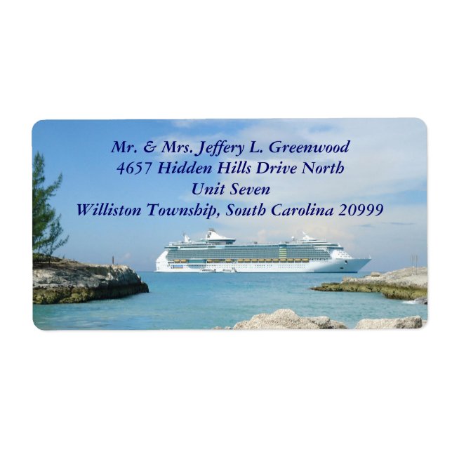 Ship at CocoCay Shipping Labels (Front)