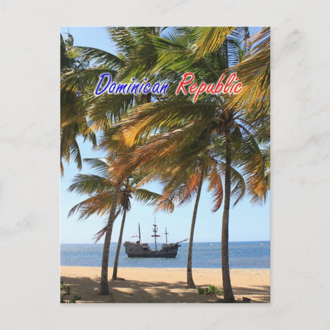 Ship at Las Terrenas Samana Dominican Republic Pos Postcard (Front)