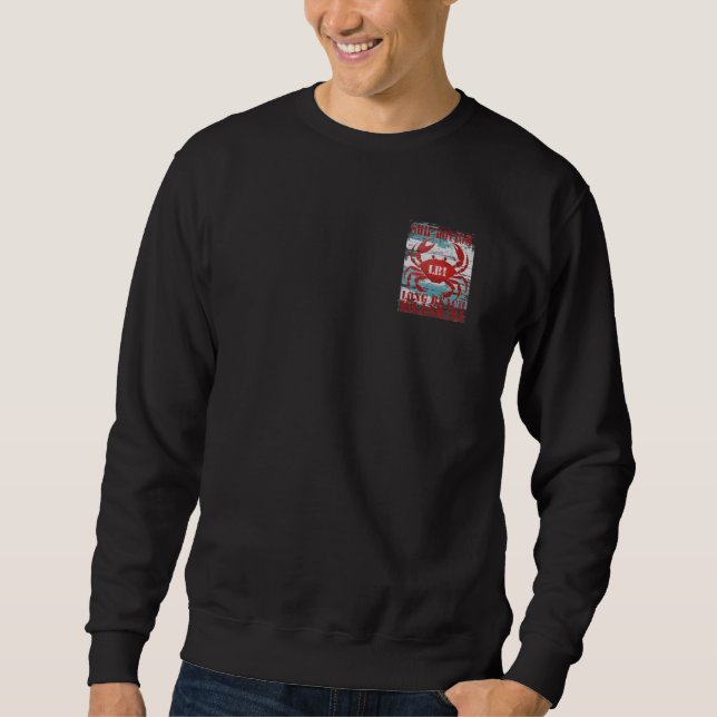 Ship Bottom Long Beach Island NJ Nautical Coastal  Sweatshirt (Front)