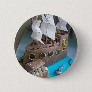 Ship cake 1 6 cm round badge