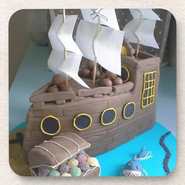 Ship cake 1 coaster (Front)