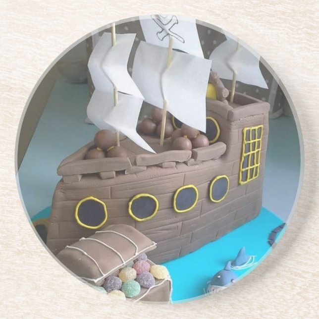 Ship cake 1 coaster (Front)
