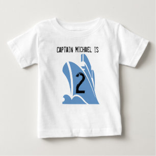 Ship Captain Customisable 2nd Birthday Tshirt