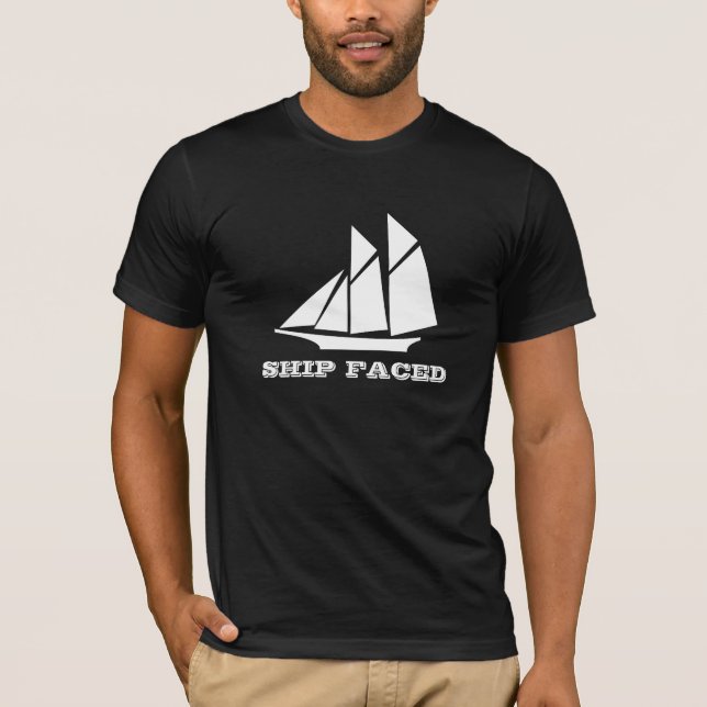 Ship Faced Family Reunion Sailing Boat Cruising T-Shirt (Front)