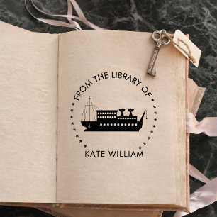 Ship From the library of Round stamp