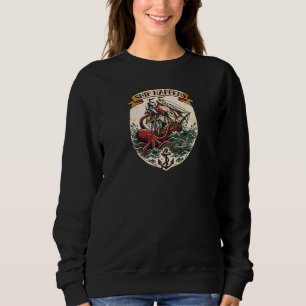 Ship Happens Kraken Pirate Tattoo Flash Funny Naut Sweatshirt