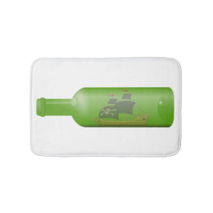Ship in a bottle bath mat