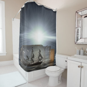 Ship in a Bottle, Fantasy Shower Curtain