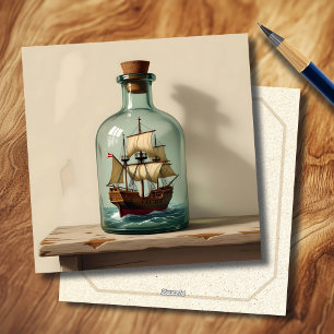 Ship in a Bottle   Keeping in Touch Holiday Card