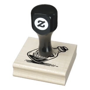 Ship in a Bottle Rubber Stamp