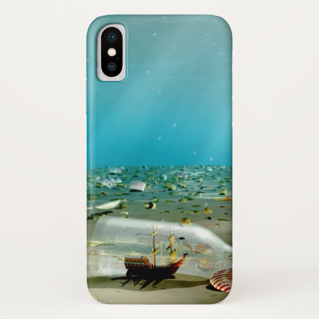 Ship-in-a-Bottle Wreck iPhone Case (Back)