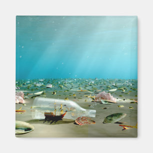 Ship-in-a-Bottle Wreck Magnet