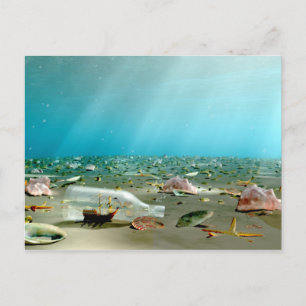 Ship-in-a-Bottle Wreck Postcard