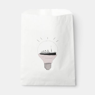 Ship in a light bulb favour bag