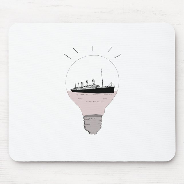 Ship in a light bulb mouse pad (Front)