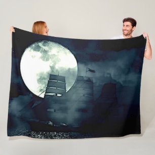 SHIP in FULL MOON Fleece Blanket