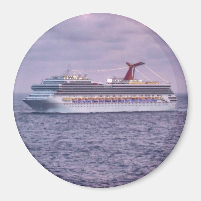 Ship in Purple Magnet (Front)