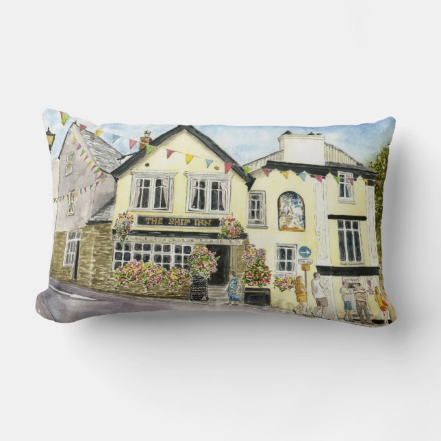 'Ship Inn (Fowey)' Pillow (Front)