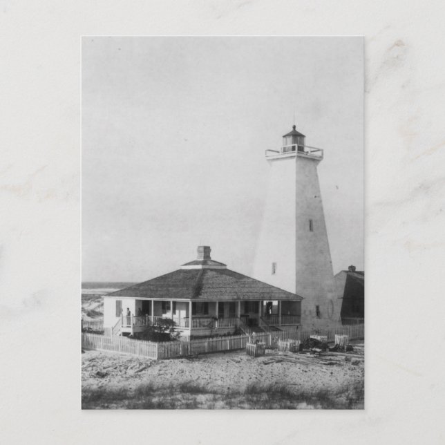 Ship Island Lighthouse Postcard (Front)