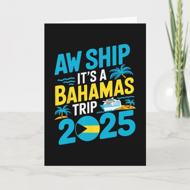Ship It's A Hamas Trip 2025 Vacation Hamian Hamas  Card (Front)