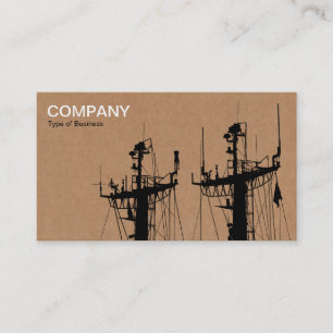 Ship Masts - Cardboard Box Image Texture Business Card