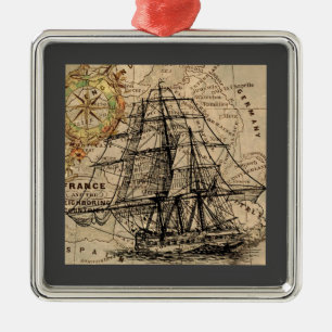 ship metal ornament