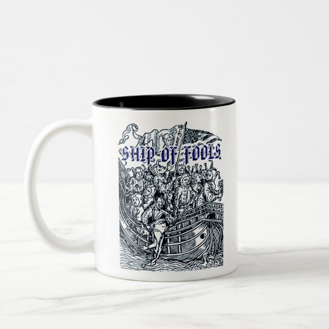 Ship Of Fools Two-Tone Coffee Mug (Left)