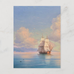 Ship off the coast - Ivan Aivazovsky Postcard