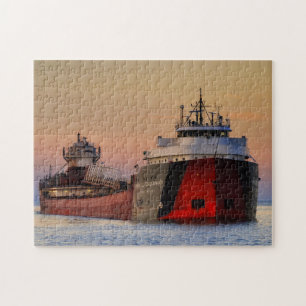 Ship on Lake Superior Jigsaw Puzzle