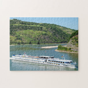 Ship on the Rhine near Oberweser Jigsaw Puzzle