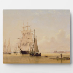 Ship Painting (oil on canvas) 2 Plaque