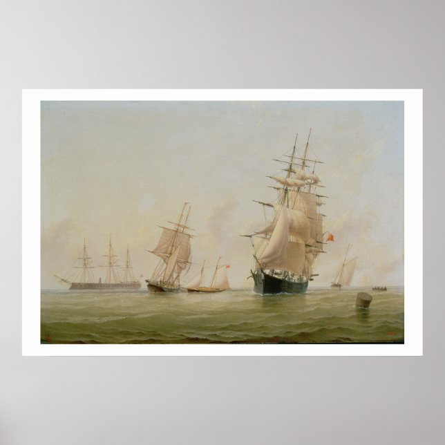 Ship Painting (oil on canvas) Poster (Front)