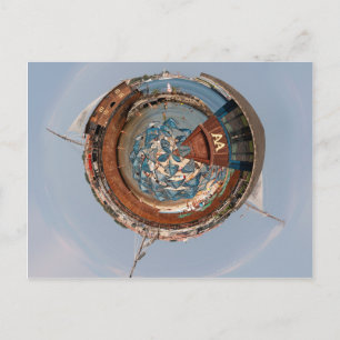 Ship Planet Postcard