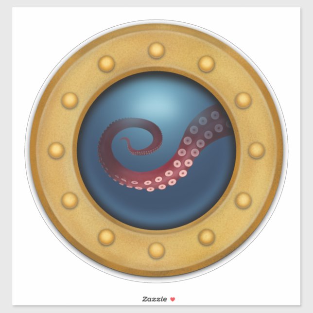 Ship Porthole Octopus Kid's Room Nautical Sailing (Sheet)