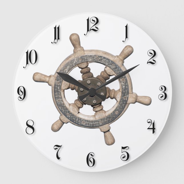 Ship’s steering wheel large clock (Front)
