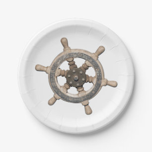 Ship’s steering wheel paper plate
