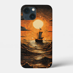 Ship sailing in the night  iPhone 13 mini case