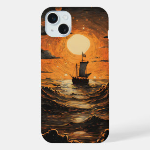 Ship sailing in the night iPhone 15 plus case
