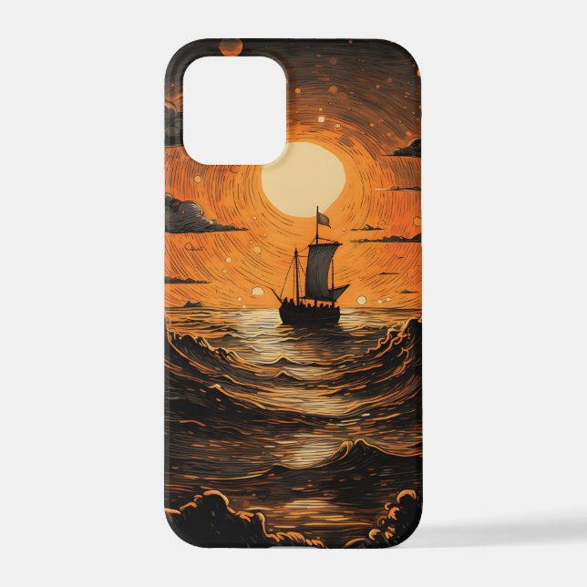 Ship sailing in the night  iPhone case (Back)